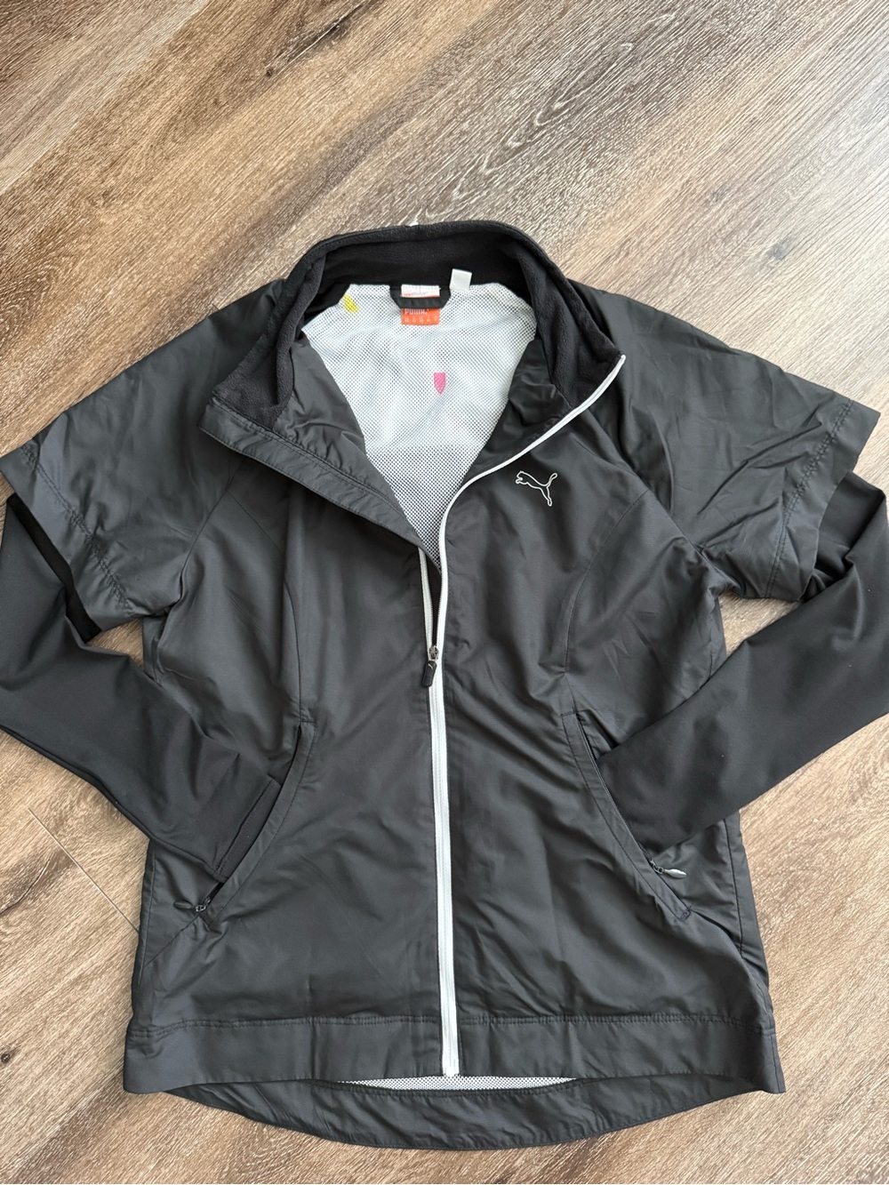 PUMA Golf Wind Jacket Women’s XS Black Full Zip Lightweight Performance Layer